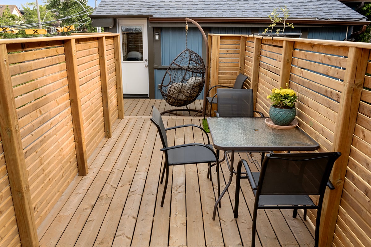 Toronto Shipping Container Addition Rooftop Deck outdoor space