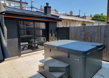 Toronto converted garage and hot tub renovation