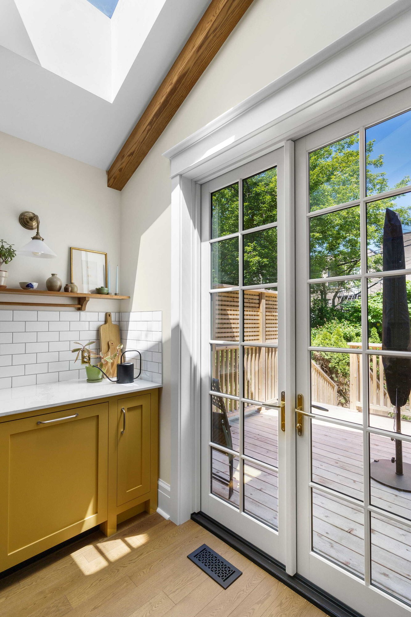 Toronto Kitchen Renovation Large Paned Glass Doors