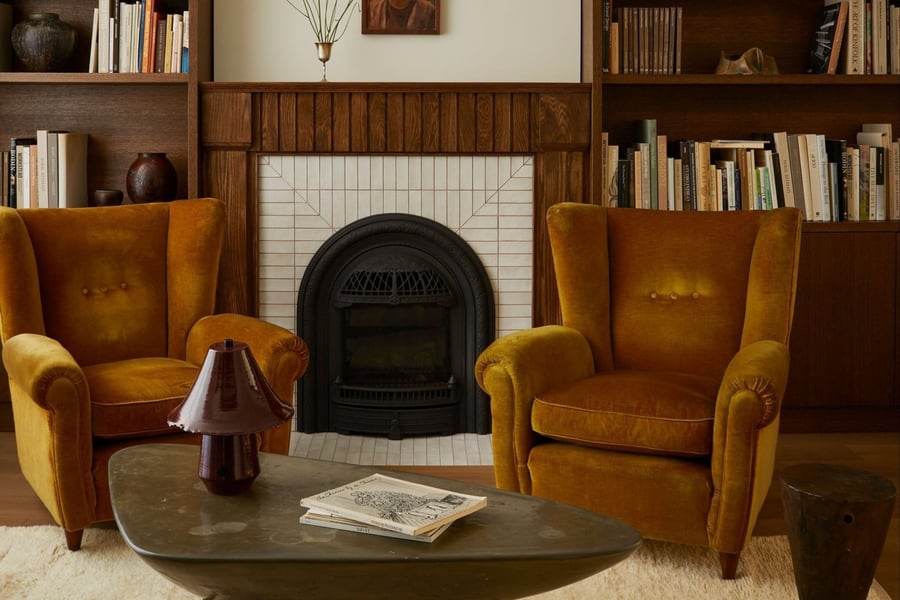 Westminster Toronto Multi-Unit Renovation Built In Shelving and Fireplace in Sitting Room-2-1