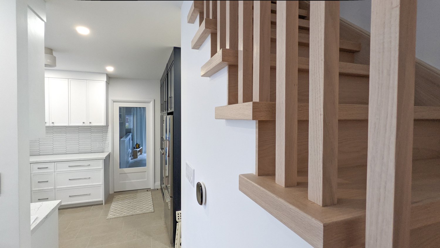 Woodbine Heights Toronto Full Gut Renovation - Custom Wood Staircase