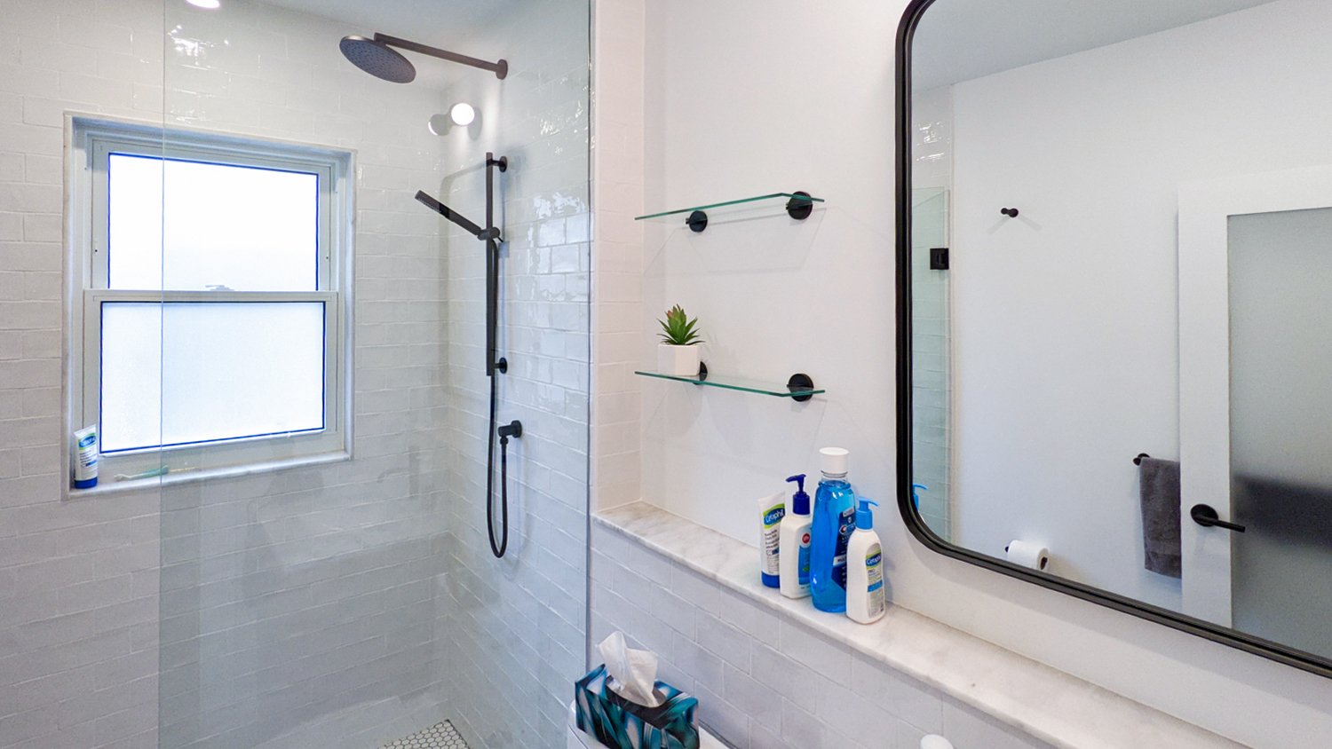 Woodbine Heights Toronto Whole Home Renovation - Modern White Bathroom